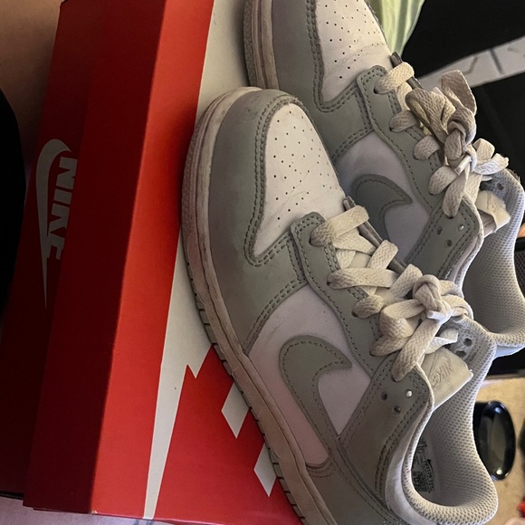 Nike Light Gray and White Sneakers